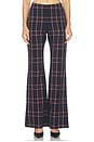 view 1 of 6 Pintuck Flare Pant in Fig Plaid