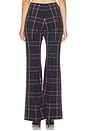 view 5 of 6 Pintuck Flare Pant in Fig Plaid