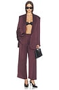 view 7 of 7 Cropped Pleated Trouser in Mocha