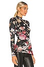 view 2 of 4 Box Pleat Knit Top in Metallic Wallpaper Floral
