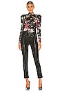 view 4 of 4 Box Pleat Knit Top in Metallic Wallpaper Floral