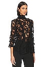 view 2 of 4 Scalloped Lace Top in Black Lace