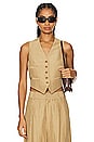 view 1 of 4 Cropped Vest in Khaki