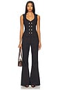 view 4 of 5 Portrait Neck Vest in Navy Copper Pinstripe