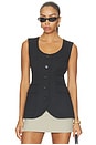 view 1 of 5 Portrait Neck Vest in Deep Black