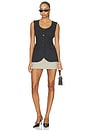 view 6 of 5 Portrait Neck Vest in Deep Black