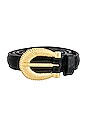 view 3 of 3 Matea Belt in Black Croc