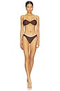 view 4 of 4 The Gigi Bikini Bottoms in Cocoa