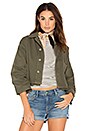 view 1 of 5 VESTE EN JEAN BRODÉ in Army