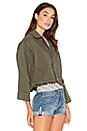 view 3 of 5 VESTE EN JEAN BRODÉ in Army