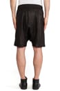 view 3 of 5 Leather Drop Crotch Sport Shorts in Black