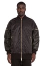 view 1 of 5 Oversized Bomber Jacket in Black