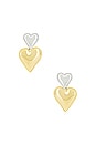 view 1 of 2 Queen Of Hearts Earring in Gold & Silver