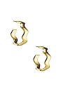 view 1 of 2 LARGE WAVY 훕스 in Gold