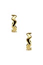 view 2 of 2 LARGE WAVY 훕스 in Gold