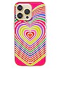 view 1 of 3 Magsafe Compatible iPhone 14 Pro Case in Rainbow Hearts