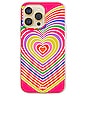 view 1 of 3 Magsafe Compatible iPhone 14 Pro Max Case in Rainbow Hearts