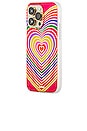 view 2 of 3 Magsafe Compatible iPhone 14 Pro Max Case in Rainbow Hearts