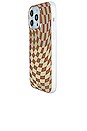 view 2 of 3 Magsafe Compatible iPhone 14 Pro Max Case in Checkmate Gold & Brown