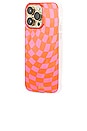 view 3 of 3 Magsafe Compatible iPhone 14 Pro Max Case in Checkmate Pink & Orange