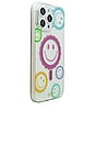 view 3 of 4 Magsafe Compatible Iphone 14 Pro Max Case in Glitter Smiley