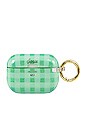 view 1 of 4 Airpod Pro Case in Minty Gingham