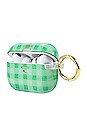 view 4 of 4 Airpod Pro Case in Minty Gingham