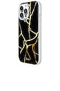 view 3 of 4 Magsafe Compatible Iphone 15 Pro Case in Kintsugi Gold Foil