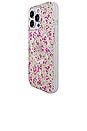 view 3 of 4 Magsafe Compatible Iphone 15 Pro Case in Cottage Floral Pink