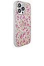 view 4 of 4 Magsafe Compatible Iphone 15 Pro Case in Cottage Floral Pink