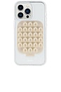 view 1 of 5 SUPORTE PARA TELEFONE EM LINHO STICKY SUCTION in Cream