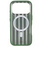view 2 of 4 Magsafe Compatible iPhone 17 Pro Case in Abstract Stripe Sage