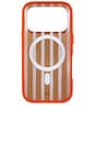 view 2 of 4 Magsafe Compatible iPhone 17 Pro Case in Abstract Stripe Pumpkin