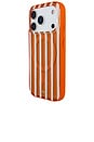 view 3 of 4 Magsafe Compatible iPhone 17 Pro Case in Abstract Stripe Pumpkin