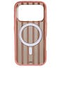 view 2 of 4 Iphone Pro Magsafe Compatible Phone Cases in Abstract Stripe Nude