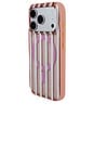 view 4 of 4 Iphone Pro Magsafe Compatible Phone Cases in Abstract Stripe Nude
