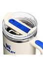view 3 of 3 The Quencher H2.o Flowstate Tumbler 40 Oz in Cream Royal