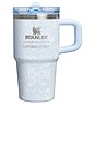 view 1 of 3 x LoveShackFancy The Quencher Protour Flip Straw Tumbler 20oz in Toscana Toile Alpine Blue