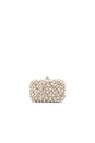 view 1 of 4 Pearl Beaded Clutch in Taupe