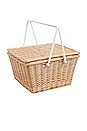 view 1 of 2 Call Of The Wild Small Picnic Basket in Peachy Pink