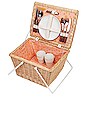 view 2 of 2 Call Of The Wild Small Picnic Basket in Peachy Pink