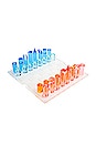 view 1 of 5 Lucite Chess & Checkers Set in Neon Rainbow