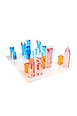 view 3 of 5 Lucite Chess & Checkers Set in Neon Rainbow