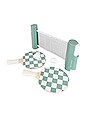 view 1 of 1 Play On Table Tennis Set in Green Checkerboard