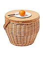 view 2 of 2 Round Picnic Cooler Basket in Natural