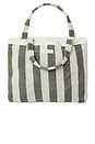 view 1 of 3 Twin Beach Towel 2-in-1 in Tote Bag The Vacay Olive Stripe