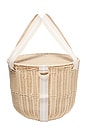 view 1 of 7 Round Picnic Cooler Basket in Le Weekend Natural