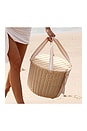 view 5 of 7 Round Picnic Cooler Basket in Le Weekend Natural