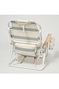 view 4 of 5 Deluxe Beach Chair in La Palma Sage Stripe