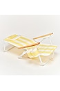 view 2 of 4 SILLA DE PLAYA DELUXE BEACH CHAIR in La Mer Limon Stripe